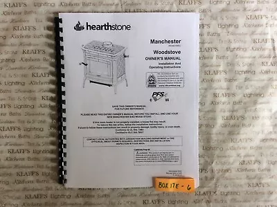 Hearthstone Manchester 8362 Wood Stove Operation Owners  Parts Manual  • $12.95