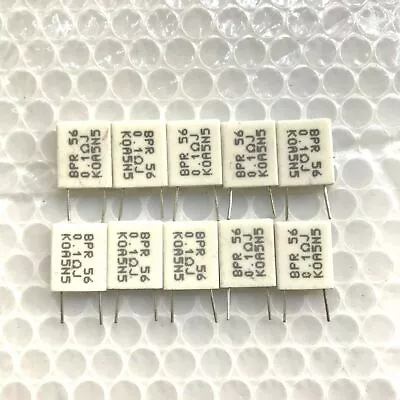 10Pcs 5W Wirewound Non-inductive Cement Resistor Ceramic Horizontal 0.01Ω -0.5 Ω • $3.12