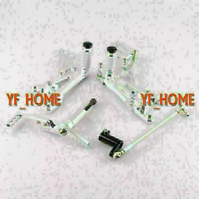 For Yamaha YZF R1 2007-08 Silver Motorcycle Rearsets Rear Set Foot Pegs Footrest • $119.14