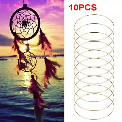 10Pcs 15cm/6'' Metal Dream Catcher Dreamcatcher Rings Hoops Macrame Craft Strong • £6.99