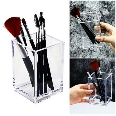 Make Up Organizer Plastic Makeup Brush Pot Brushes Storage For Cosmetics HoldTQ • £5.10