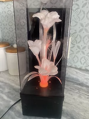 Vintage Fiber Optic Flower Lamp Music Box & Light 13  • $29.99