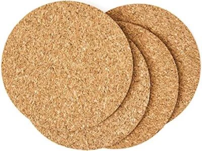 $5.66 • Buy Cork Drink Coasters 1/8 Thick 30 Pack - Home Bar And Kitchen Essential - Blank  