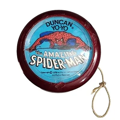 Rare Vintage Duncan The Amazing Spiderman Magic Motion Yoyo 1978 Red Clear  • $16.95