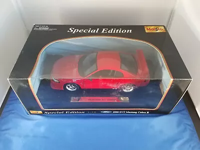 Maisto 2000 Ford Mustang SVT Cobra R 1:18 Scale Die Cast Toy Car Model Red • $47