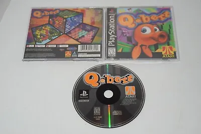 Qbert (Sony PlayStation 1 1999) PS1 Complete Black Label CIB TESTED • $13.16