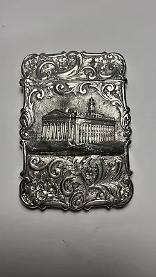 Nathaniel Mills Solid Silver Castle Top Card Case Royal Exchange Stunning • £1295