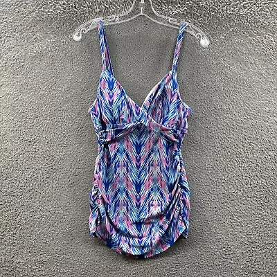 Pink Blush Tankini Top Women's Small Blue & Pink Maternity Swimsuit Top • $6.95