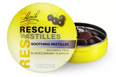 Rescue Remedy Blackcurrant Pastilles 50g (Bach Rescue Remedy) • £10.26