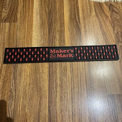 Makers Mark Rubber Bar Mat Drink Rail Spill 24  X 3 1/2  • $15