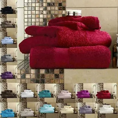 Miami 100% Egyptian Cotton 700 GSM Thick Soft Hand Bath Towels Jumbo Bath Sheet • £6.90