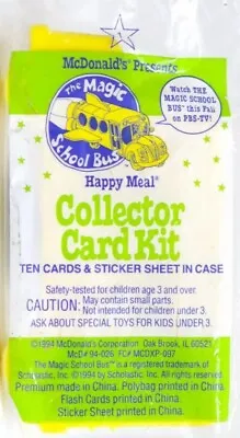 McDonald's The Magic School Bus Collector Card Kit #1 1994 NEW • $7.64