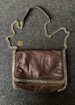 RARE Stella McCartney Falabella Medium Bronze/Gold Chain Flap Shoulder Bag • $215.99