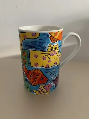 Dunoon Stoneware Crazy Cats Mug By Jane Brookshaw • £3.50