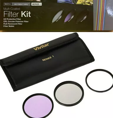 VIVITAR FILTER KIT CPL+FLD+UV For: Canon EF 100mm F2.8 Macro USM Lens • $17.07