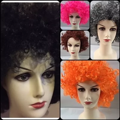 Rasta Wig CURLY AFRO WIG 70's 80's DISCO FANCY DRESS MENS/LADIES COSPLAY COSTUME • £7.95