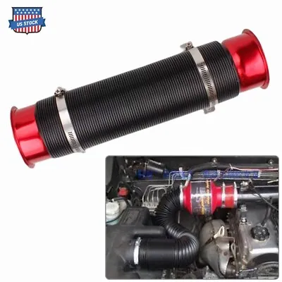 Cold Air Intake Hose Filter Pipe 3'' Universal Flexible Car Telescopic Tube Kit • $19.99