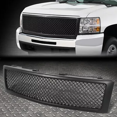 For 07-13 Chevy Silverado 1500 Matte Front Upper Bumper Mesh Grille Grill Frame • $78.88