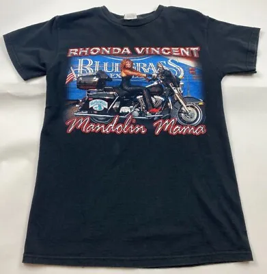 Vintage Rhonda Vincent Mandolin Mama Motorcycle Shirt Size S • $20.99