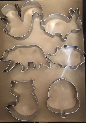 Woodland Cookie Cutters Squirrel Acorn Fox Hedgehog Rabbit Bear • £2.50