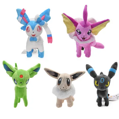 Pokemon Shiny Eevee Plush Umbreon Espeon Vaporeon Sylveon Figure • $13.50