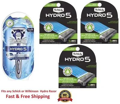 13 Schick Hydro 5 Razor Blades 12 Sensitive Hydro5 Refills Cartridges Shaver 4 8 • $44.99