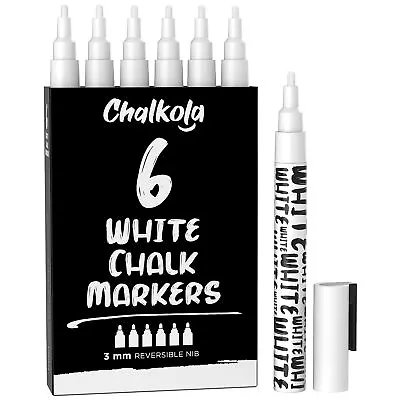 White Chalk Markers - White Dry Erase Liquid Chalk Pens For Chalkboard Black... • $24.86