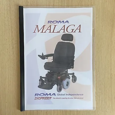 £9.35 • Buy Manual + Extra Info For The Malaga Powerchair 888WNLM -Shoprider Roma Wheelchair