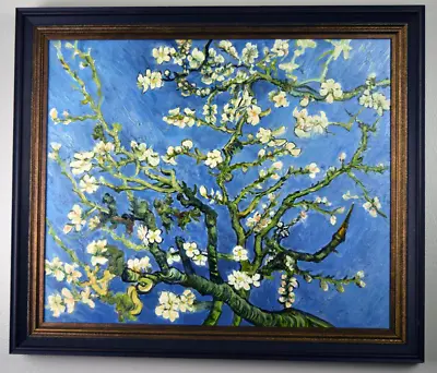 Branches Almond Blossom Van Gogh Oil Painting Reproduction Framed 20x24in • $1350