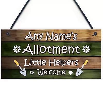  Allotment Sign Personalised Hanging Sign For Garden Summerhouse Shed Gifts • £5.99