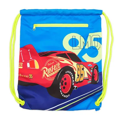 Disney Pixar Fest Cars Lightning McQueen BAG Swim Backpack Tote • $22.45