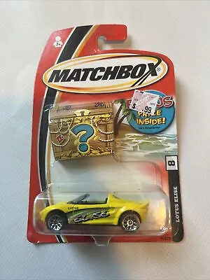 Matchbox Treasure Chest #8 Lotus Elise Convertible Yellow Bonus Prize MOC 2004 A • $8.96