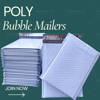 Poly Bubble Mailers Padded Envelopes Self Sealing Shipping Bags Any Size • $24.49
