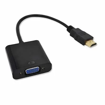 HDMI To VGA Adapter Converter 3.5mm Plug Audio Cable For HDTV CRT XBOX 360 PS3 N • $9.87