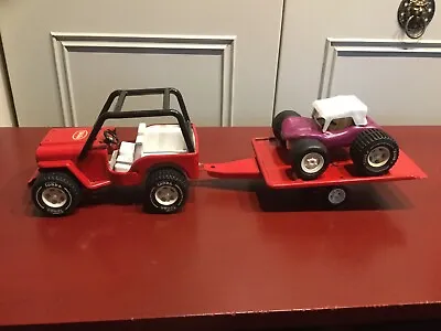 Vintage Tonka Red Jeep Willy’s Trailer And Mini Dune Buggy Great Condition. • $52.95