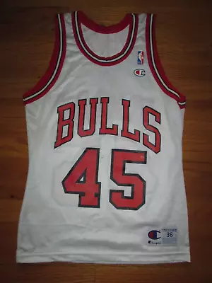 MICHAEL JORDAN Vtg 1990s 1995 CHICAGO BULLS Champion Basketball #45 Jersey Sz 36 • $49.99