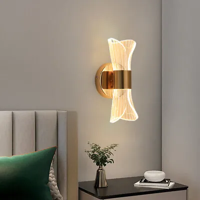 Modern LED Wall Lights Dimmable Sconce Lamp Lighting Hallway Bedroom Decoration • £10.75