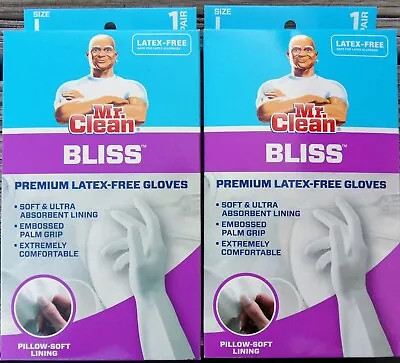 2 New Pairs Mr. Clean BLISS Premium Latex-Free Gloves Large Soft Lining • $13.63