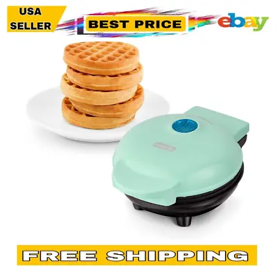 DASH Mini Maker Aqua - Non-Stick 4 Inch Waffle Hash Brown Keto Chaffle • $17.98