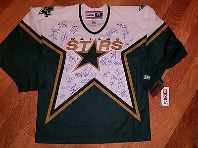 STARS Vintage Team Signed Jersey MODANO TURCO RICHARDS NEAL BENN LARGE 5 • $199.99