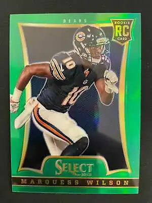 Marquess Wilson 2013 Select Football Green Prizm Rc 11/15 - Chicago Bears *2484 • $9.99