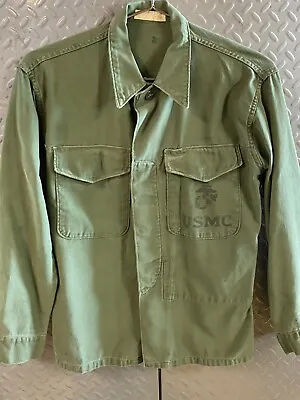 Original Vietnam USMC Marine JACKET / WW2 Light Combat Coat ~ Mens Size 34 • $114.99