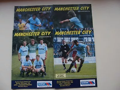 Manchester City Home Programmes 1988/89 • £1