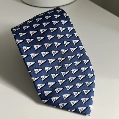 Vineyard Vines Marthas Vineyard Silk Tie Flag Whale Blue Pink Tied To A Cause • $24.99