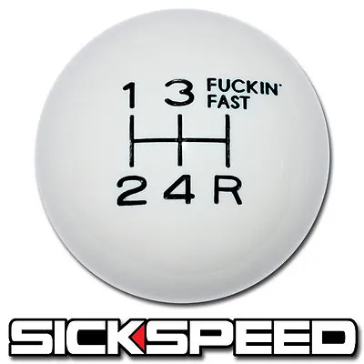 White/black Fing Fast Shift Knob 5 Speed Short Throw Shifter Lever 12x1.5 S04 • $26.88