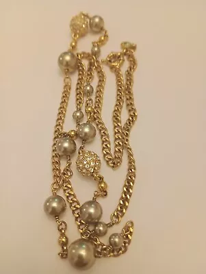 J.CREW Gray Faux Pearl Gold Tone Necklace  • $4.90