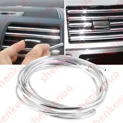 10ft 6mm U Shape Bumper Air Vent Grille Switch Rim Chrome Trim Strip Moulding • $19.47