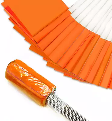 Marking Flags Orange Marker Flags 100 Pack | 15X4X5 Inch Lawn Flags Landscape • $13.87