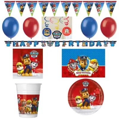 Paw Patrol Birthday Party Plates Cups Napkins PREMIUM QUALITY Party Supplies • £29.99