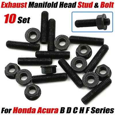 Exhaust Manifold Header Studs Bolt For Honda Civic Accord Acura B D C H F Series • $14.99